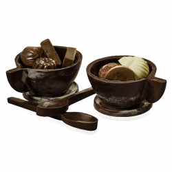 2 TASSES -GARNIE- CHOCOLAT...